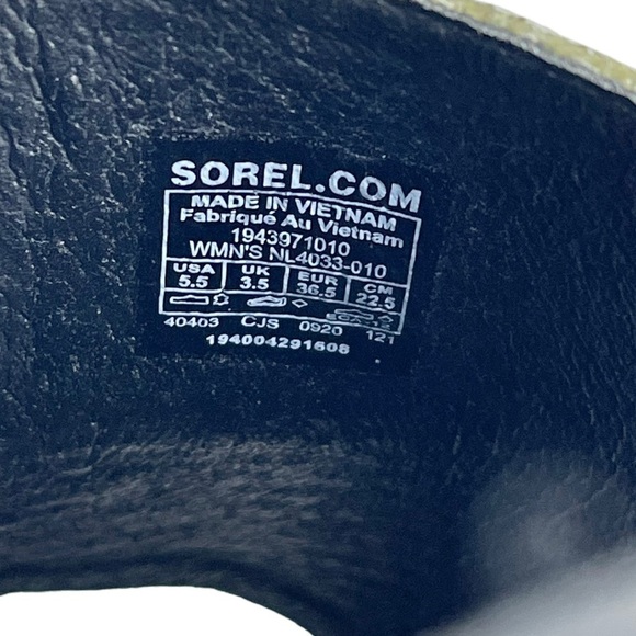 SOREL ELLA II BLOCK SLIDE SNAKESKIN RUBBER SOLE LEATHER SANDAL - Picture 10 of 10